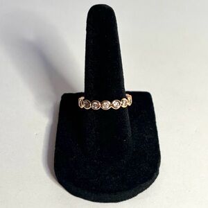 18k Rose gold-plated bezel-set eternity band